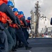 USS Spruance and USS Michael Murphy conduct replenishment-at-sea with USNS Henry J. Kaiser