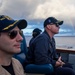 USS Spruance and USS Michael Murphy conduct replenishment-at-sea with USNS Henry J. Kaiser