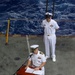 Abraham Lincoln conducts a Pearl Harbor remembrance ceremony