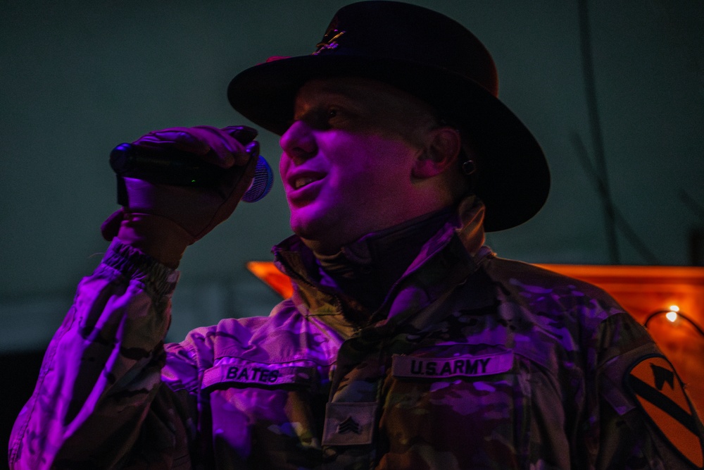 1st Cavalry Division Band performs for the Polish community at Powidz
