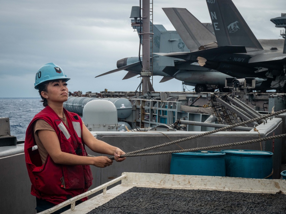 USS Carl Vinson (CVN 70) Sailors Conduct Routine Operations at Sea