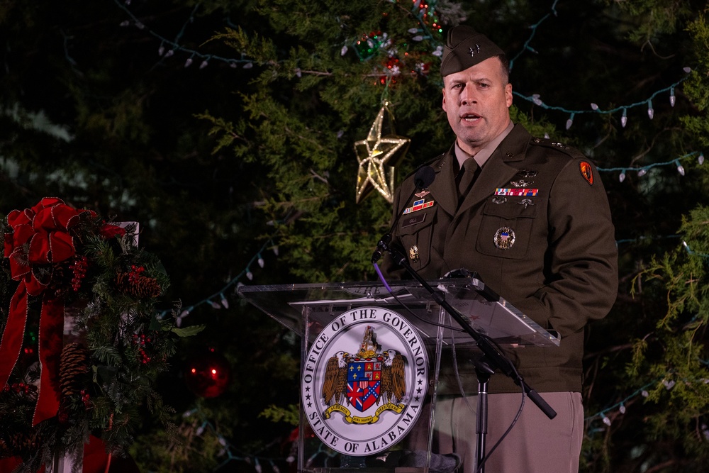 Alabama Guard band performs at Governor’s Christmas tree lighting