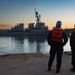 USS Oscar Austin Conducts Berth Shift