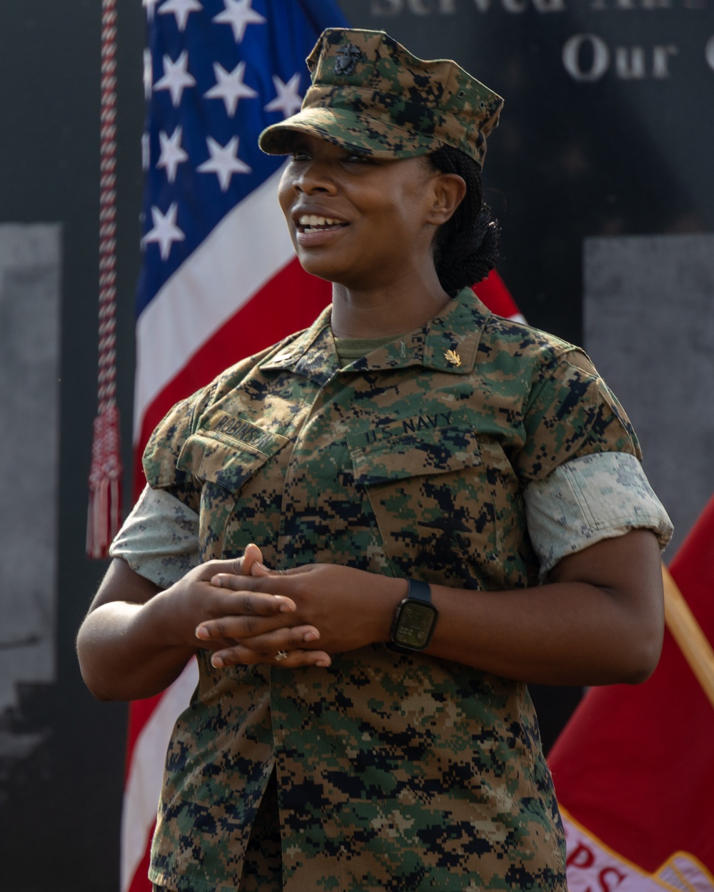 Louisiana Marine MSgt Commissions to the Navy