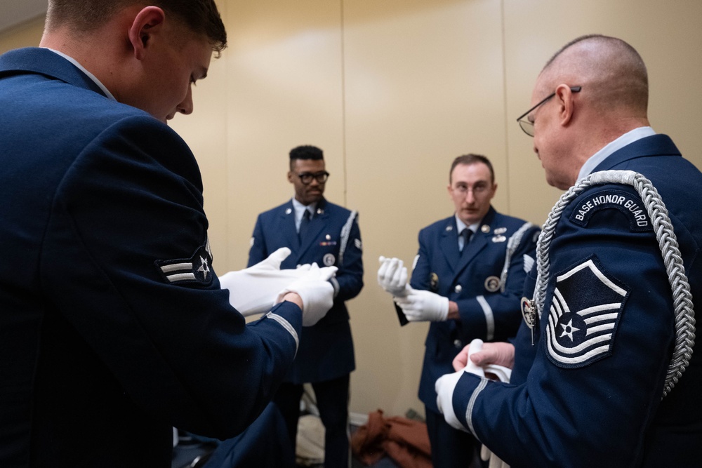 Indiana Air National Guard Honor Guard Presents Colors at Big Ten Championship Game in Indianapolis