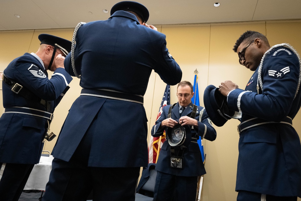 Indiana Air National Guard Honor Guard Presents Colors at Big Ten Championship Game in Indianapolis