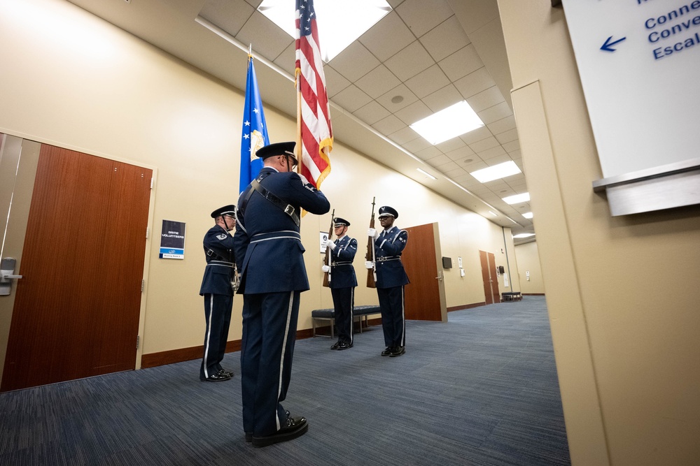 Indiana Air National Guard Honor Guard Presents Colors at Big Ten Championship Game in Indianapolis