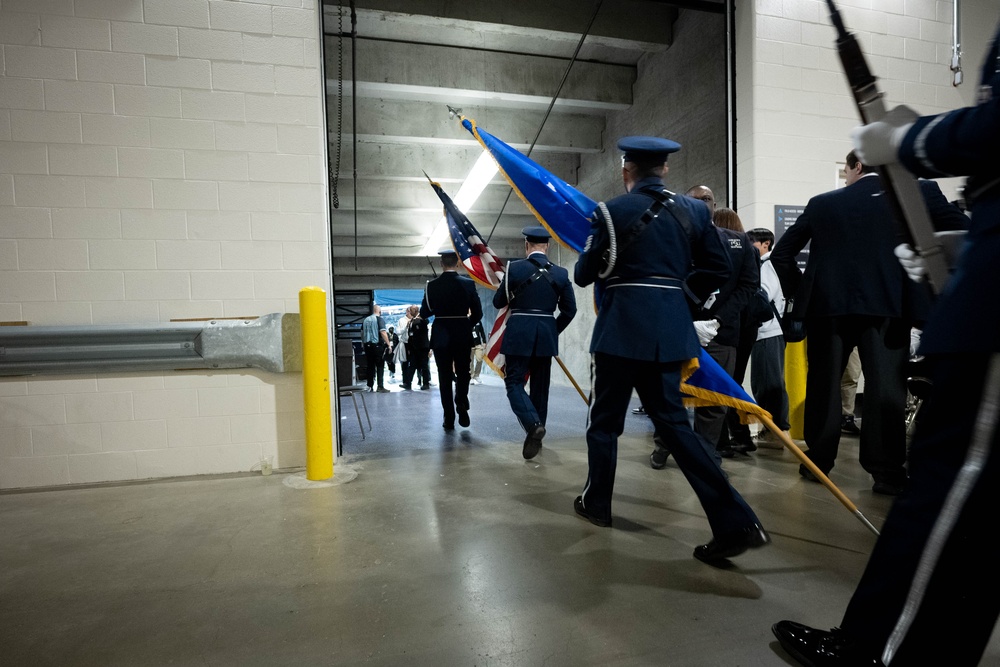 Indiana Air National Guard Honor Guard Presents Colors at Big Ten Championship Game in Indianapolis