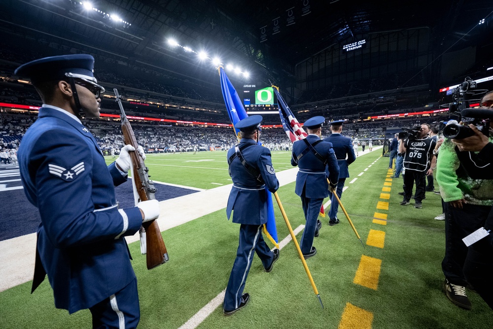 Indiana Air National Guard Honor Guard Presents Colors at Big Ten Championship Game in Indianapolis