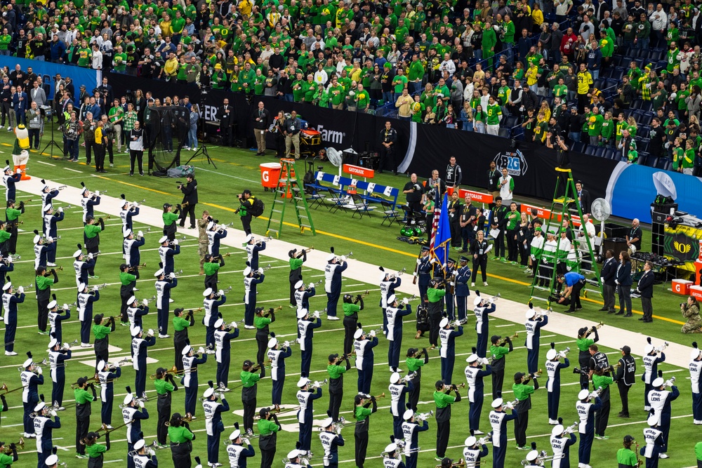 Indiana Air National Guard Honor Guard Presents Colors at Big Ten Championship Game in Indianapolis