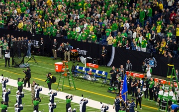 Indiana Air National Guard Honor Guard Presents Colors at Big Ten Championship Game in Indianapolis