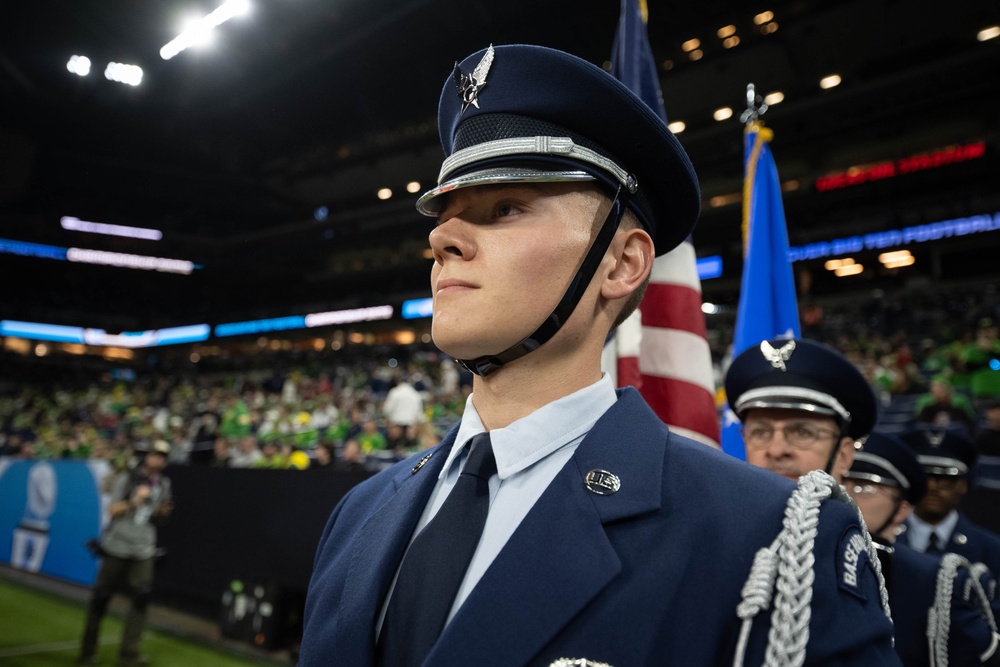 Indiana Air National Guard Honor Guard Presents Colors at Big Ten Championship Game in Indianapolis