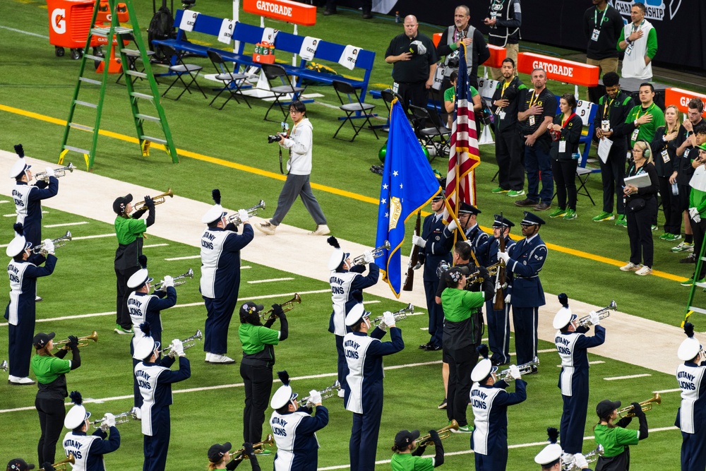 Indiana Air National Guard Honor Guard Presents Colors at Big Ten Championship Game in Indianapolis