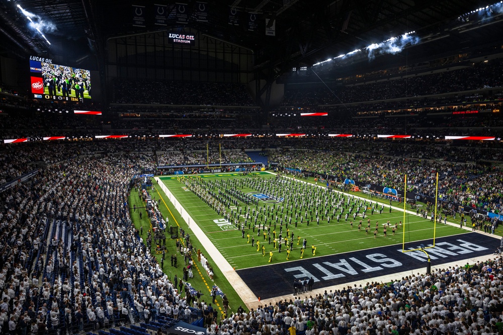 Indiana Air National Guard Honor Guard Presents Colors at Big Ten Championship Game in Indianapolis