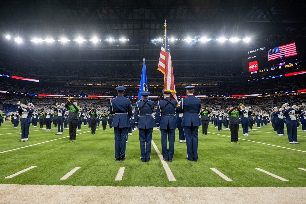 Indiana Air National Guard Honor Guard Presents Colors at Big Ten Championship Game in Indianapolis