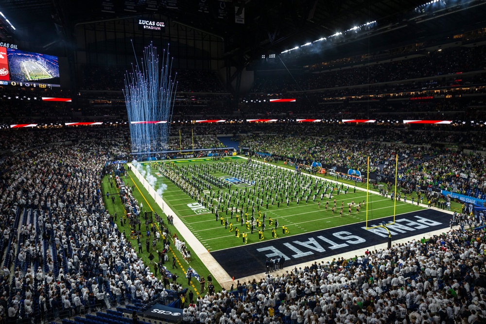 Indiana Air National Guard Honor Guard Presents Colors at Big Ten Championship Game in Indianapolis