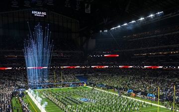 Indiana Air National Guard Honor Guard Presents Colors at Big Ten Championship Game in Indianapolis