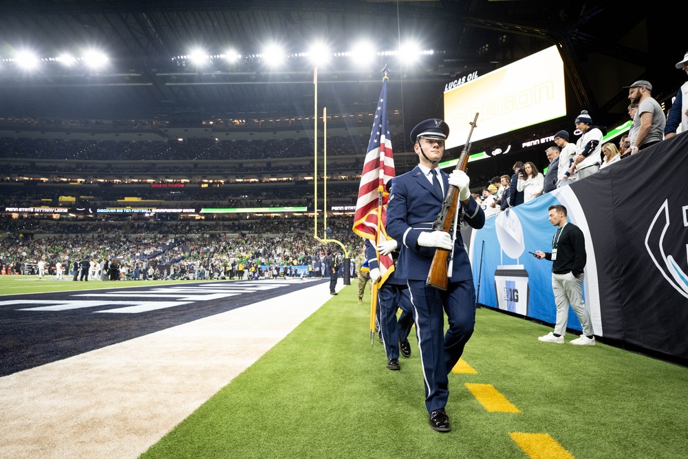 Indiana Air National Guard Honor Guard Presents Colors at Big Ten Championship Game in Indianapolis