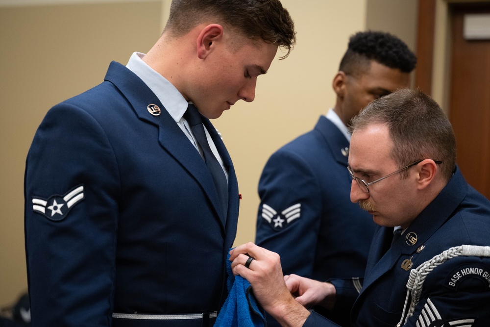 Indiana Air National Guard Honor Guard Presents Colors at Big Ten Championship Game in Indianapolis