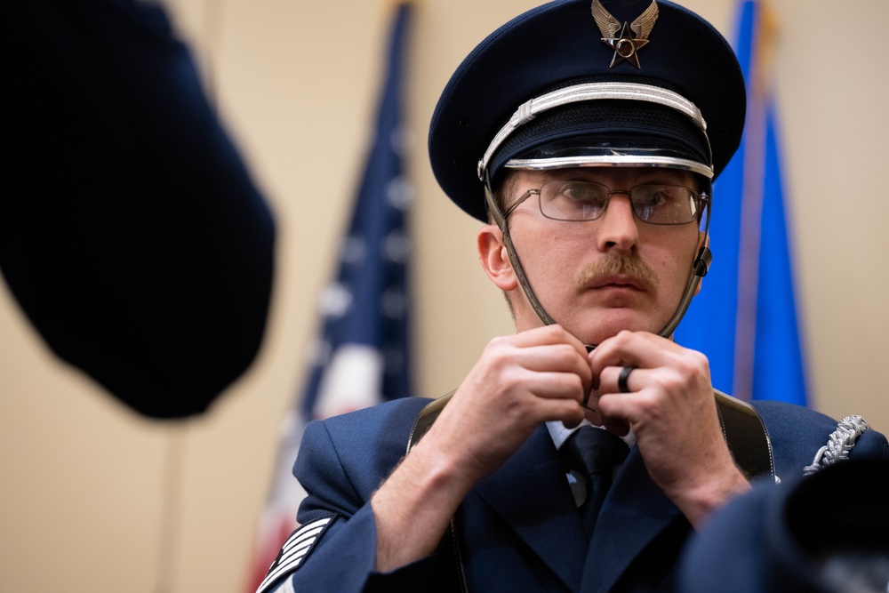 Indiana Air National Guard Honor Guard Presents Colors at Big Ten Championship Game in Indianapolis