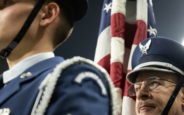 Indiana Air National Guard Honor Guard Presents Colors at Big Ten Championship Game in Indianapolis