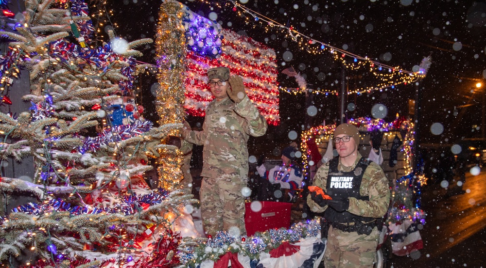 Fort Drum Military Police Soldiers Join 2024 Clayton Christmas Parade