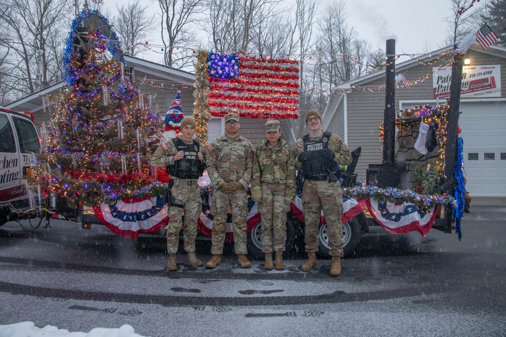 Fort Drum Military Police Soldiers Join 2024 Clayton Christmas Parade