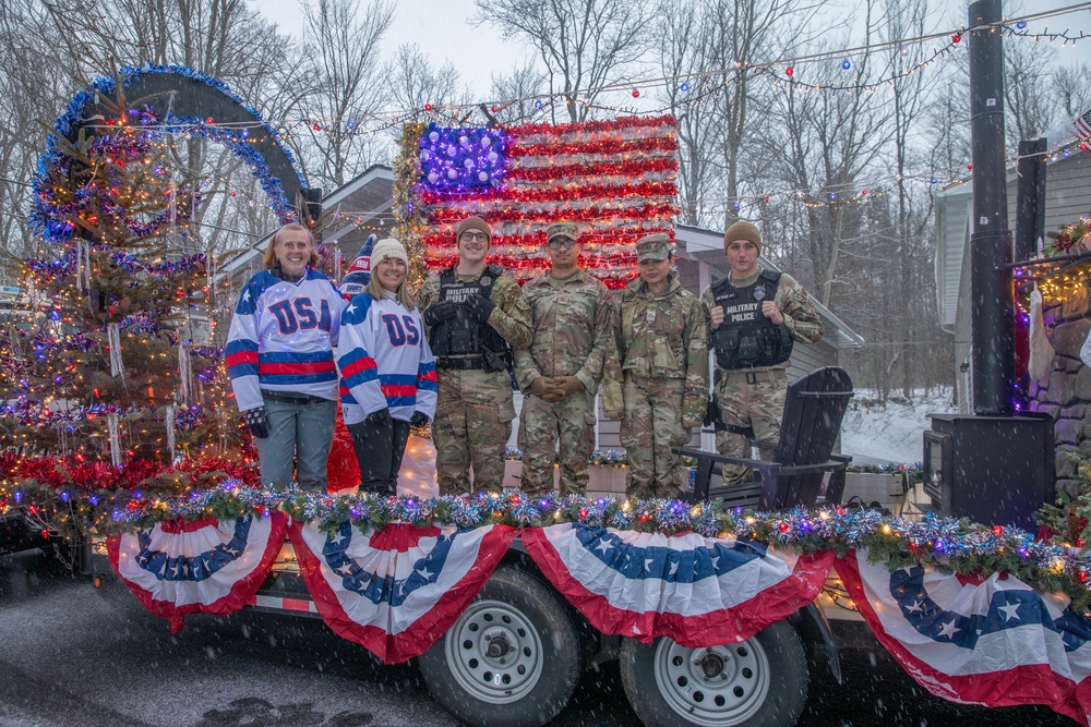 Fort Drum Military Police Soldiers Join 2024 Clayton Christmas Parade