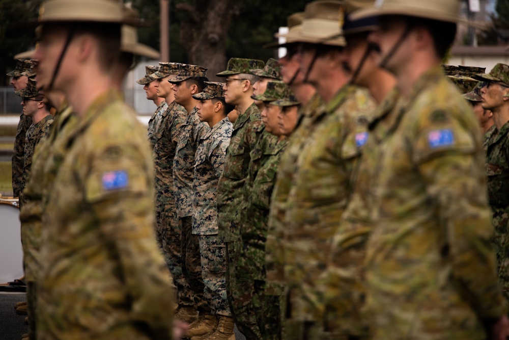 Service members from U.S., Australia, Japan participate in the Opening Ceremony