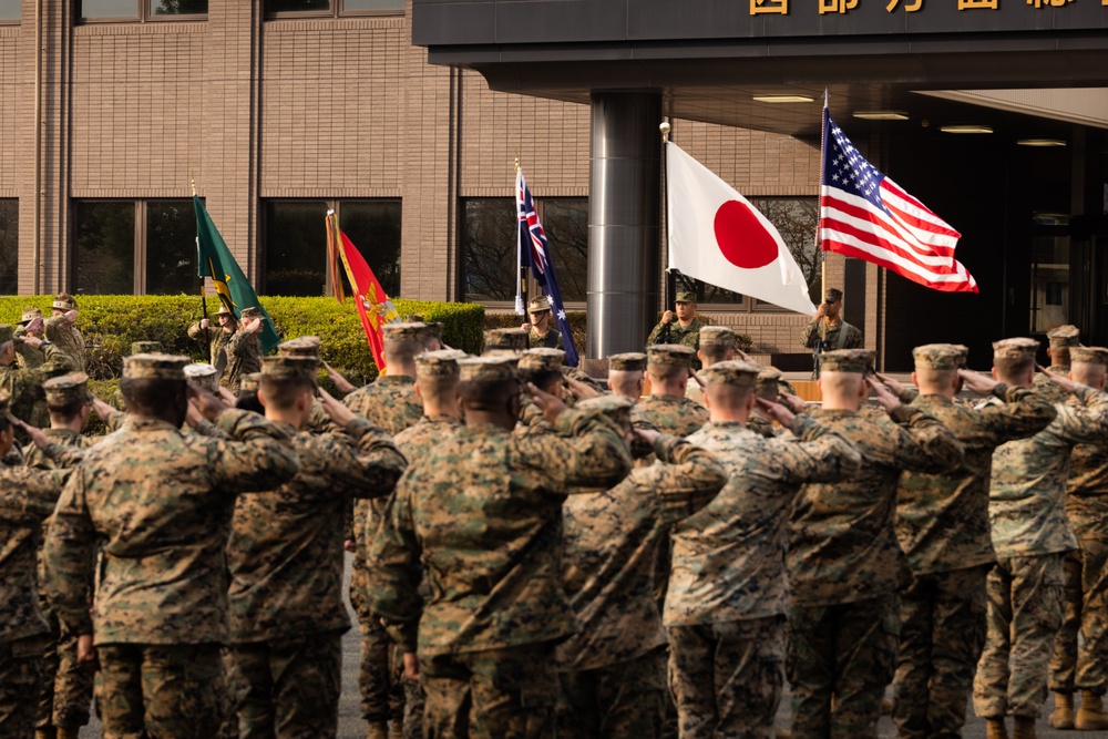 Service members from U.S., Australia, Japan participate in the Opening Ceremony