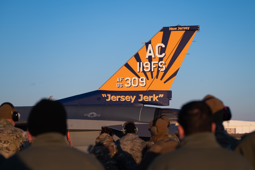 119th Fighter Squadron Dedicates “Jersey Jerk” F-16 to Local Hero