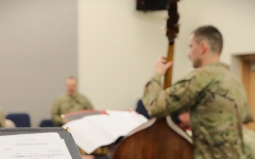 133rd Army National Guard Band collaborative holiday concert rehearsal