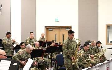 133rd Army National Guard Band collaborative holiday concert rehearsal