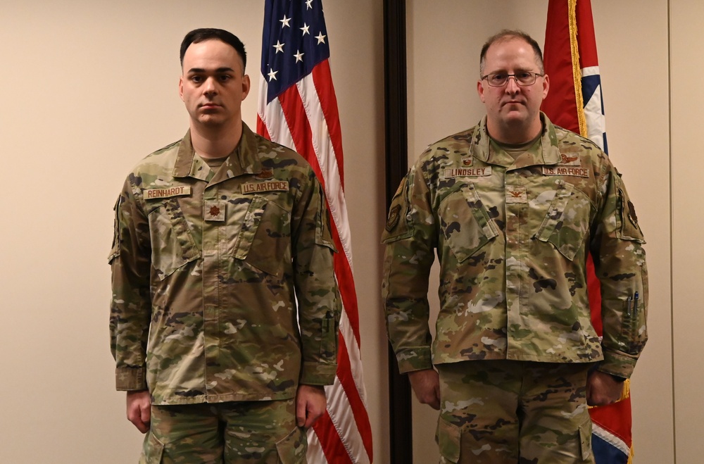 Maj. Reinhardt promotes to lieutenant colonel