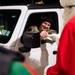 914ARW Commander and Command Chief greet incoming Service Members during the holiday season