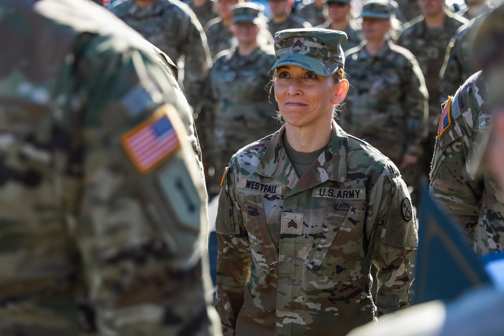 West National Guard Members are Awarded the Norwegian Foot March Badge