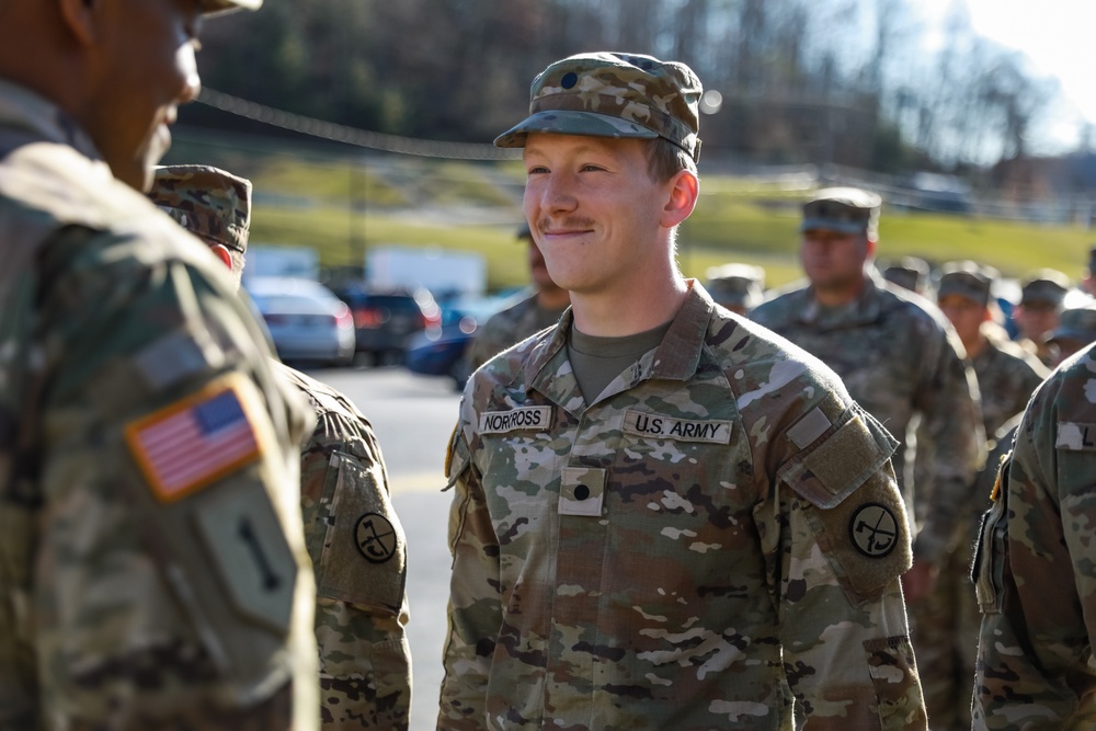 West National Guard Members are Awarded the Norwegian Foot March Badge