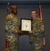 MSGT Spradoni is promoted in a ceremony