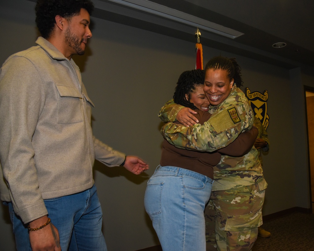 MSGT Richardson is promoted in a ceremony