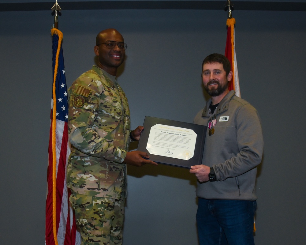 MSGT Sams retires from the US Air Force