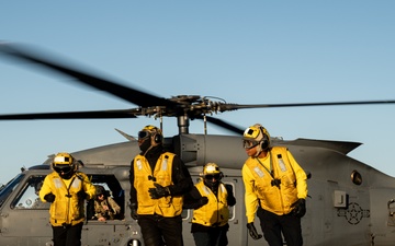 Air Force HH-60Ws land aboard USS Somerset during Steel Knight 24