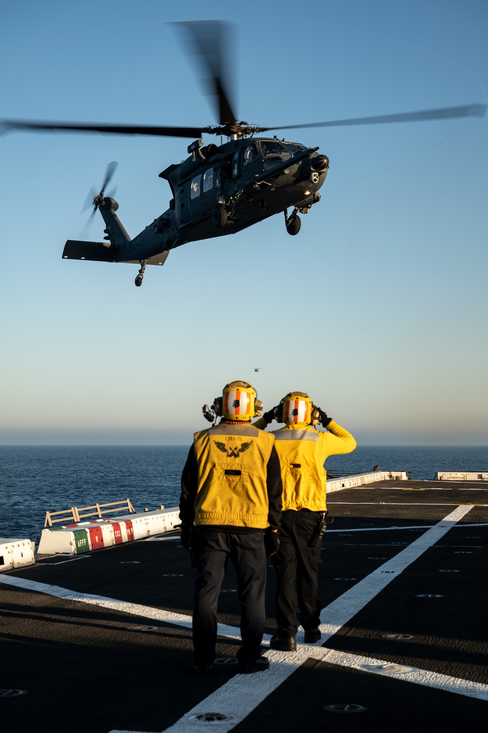 Air Force HH-60Ws land aboard USS Somerset during Steel Knight 24