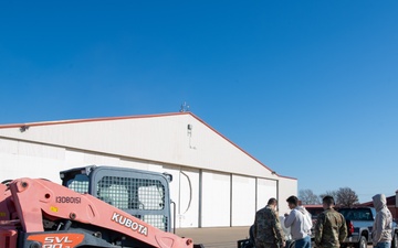 138th Civil Engineer Squadron Airmen fill flightline potholes