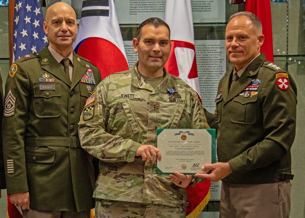 Army officers awarded Eighth Army General Douglas MacArthur Leadership Award