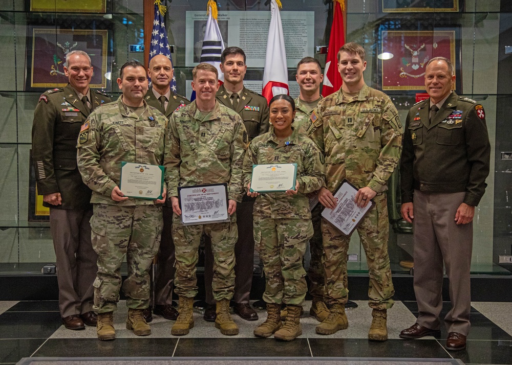 Army officers awarded Eighth Army General Douglas MacArthur Leadership Award