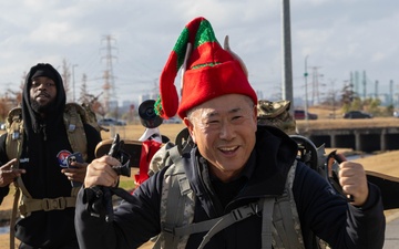 Army units spread holiday cheer through Toy Ruck March at Camp Humphreys