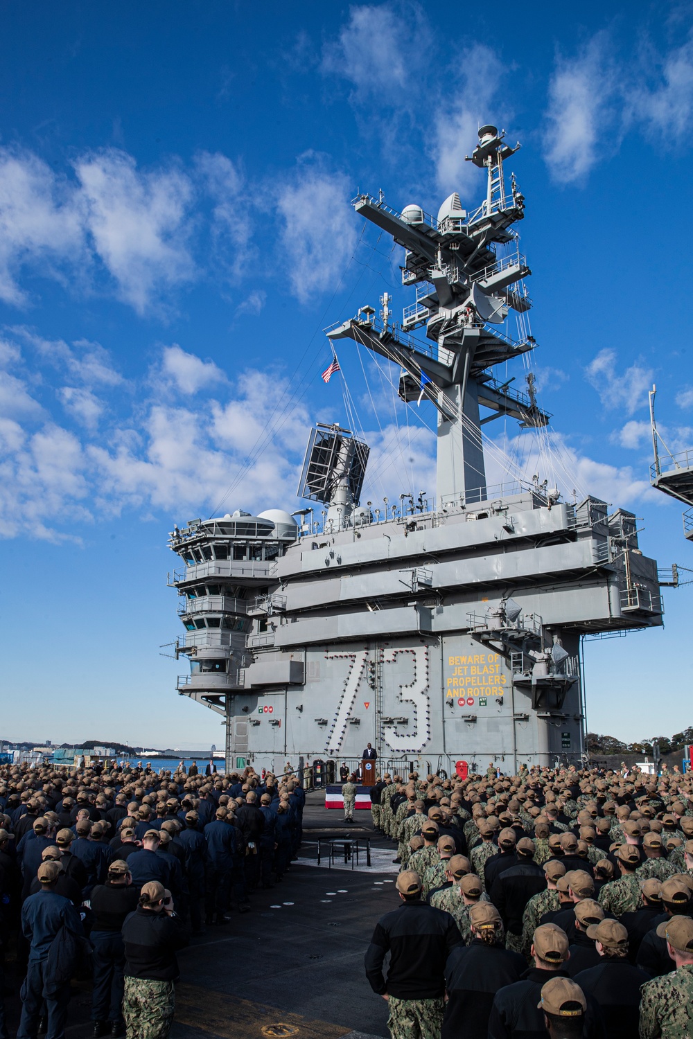 Secretary of Defense visits USS George Washington