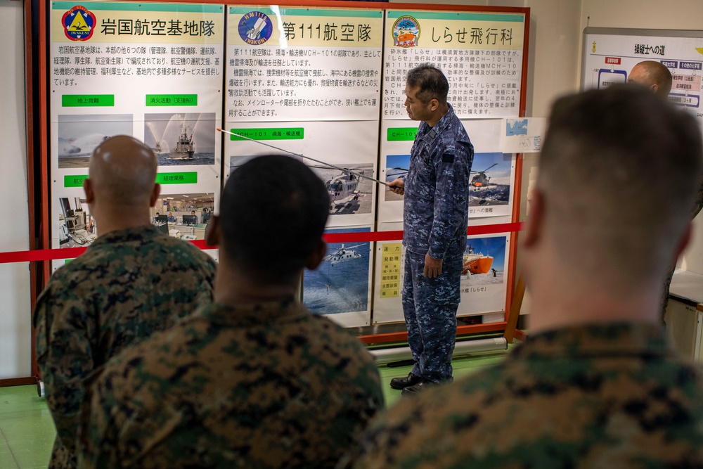 MCAS Iwakuni’s first blended Expeditionary War School students learn of the base’s history