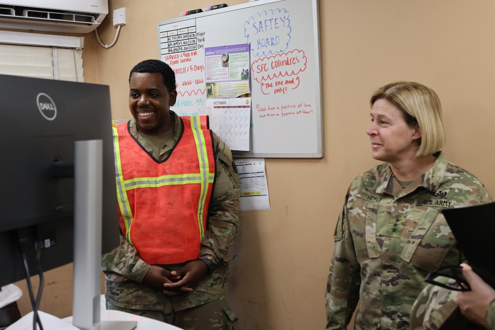 840th Soldiers Brief HQDA Deputy Chief of Staff for Logistics on Port Operations