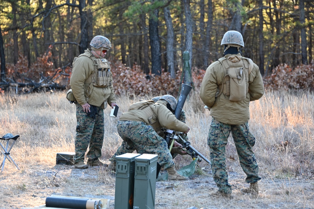 JB MDL – 2BN 25 USMC – Fort Dix MFP6 Mortar Live Fire – 6 Dec 2024